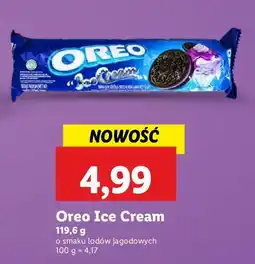 Lidl Ciastka Oreo Ice Cream o smaku lodów jagodowych oferta