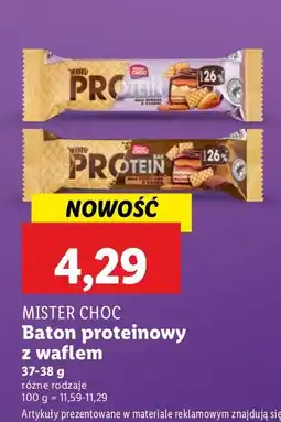 Lidl Baton proteinowy z waflem Mister Choc oferta