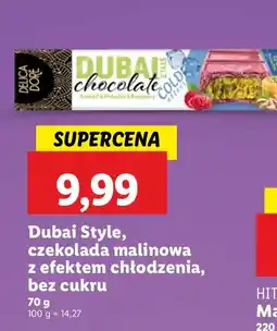Lidl Czekolada malinowa z efektem chłodzenia, bez cukru Dubai Style oferta