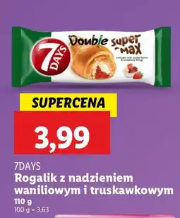 Lidl Rogalik z nadzieniem waniliowym i truskawkowym 7Days oferta
