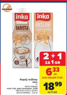 Carrefour Napój roślinny Inka Barista owsiany 1l oferta