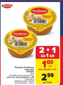 Carrefour Pasztet drobiowy Podlaski Drosed oferta
