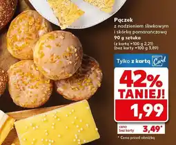 Kaufland Pączek z nadzieniem śliwkowym i skórką pomarańczową 90g Kaufland oferta