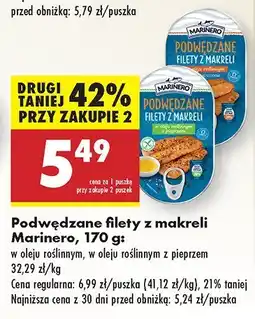 Biedronka Podwędzane filety z makreli w oleju roślinnym z pieprzem Marinero oferta