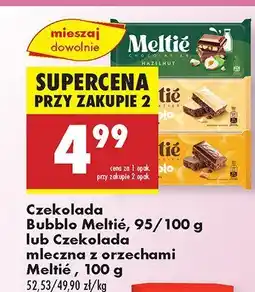 Biedronka Czekolada mleczna z orzechami Meltie oferta
