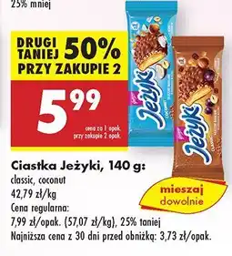 Biedronka Ciastka Jeżyki coconut oferta