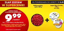 Biedronka Zestaw malina polska 200g + jogurt Skyr Fruvita 150g oferta