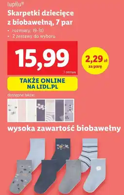 Lidl Skarpetki dziecięce Lupilu oferta