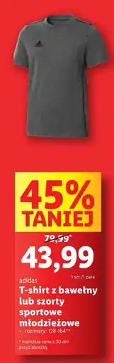Lidl Szorty młodzieżowe Adidas oferta