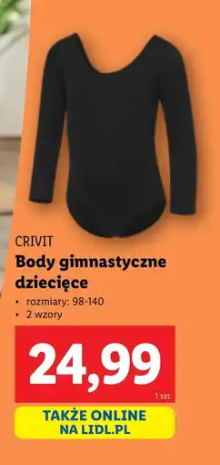 Lidl Body dziecięce Crivit oferta