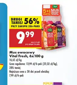 Biedronka Mus owocowy Vital Fresh oferta