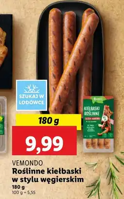 Lidl Kiełbaski roślinne Vemondo oferta