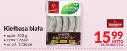 Makro Kiełbasa biała Sokołów oferta