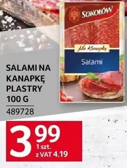 Selgros Salami kanapkowe plastry Selgros oferta