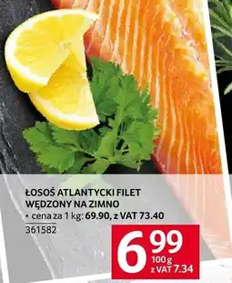 Selgros Ryba łosoś atlantycki filet wędzony na zimno Selgros oferta