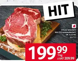 Selgros Mięso stek wołowy rib-eye marmurowy Selgros oferta