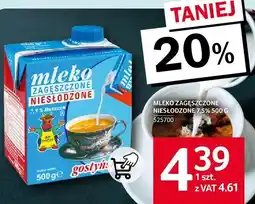 Selgros Mleko zagęszczone niesłodzone 7.5% 500g Gostyń oferta