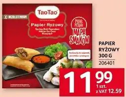 Selgros Papier ryżowy 300g TaoTao oferta