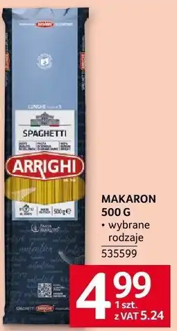 Selgros Makaron spaghetti 500g Arrighi oferta