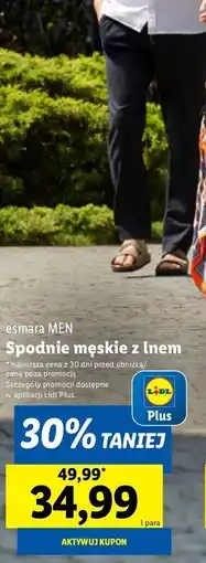 Lidl Spodnie z lnem Esmara oferta