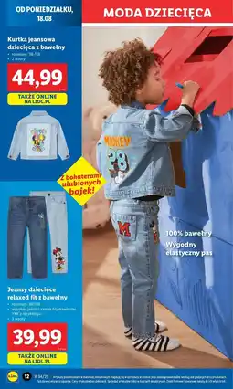 Lidl Jeansy dziecięce relaxed fit 98-128 oferta