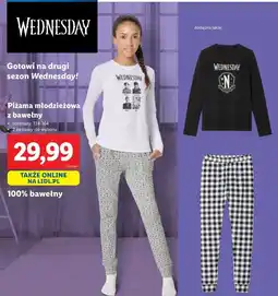 Lidl Piżama młodzieżowa wednesday oferta