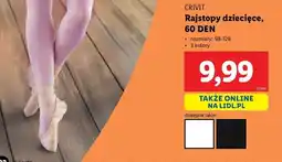 Lidl Rajstopy dziecięce 60den Crivit oferta