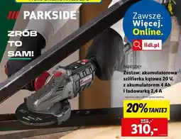 Lidl Akumulatorowa szlifierka kątowa 20v Parkside oferta
