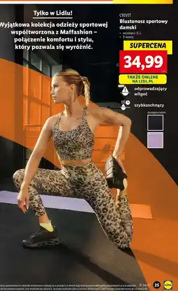 Lidl Biustonosz sportowy Crivit oferta