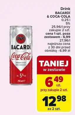 Carrefour Drink rum & coca-cola Bacardi oferta