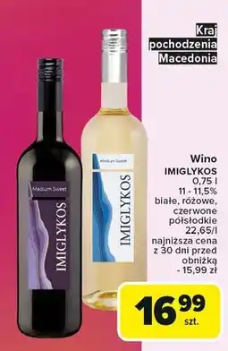 Carrefour Wino Imiglykos Semi Sweet oferta