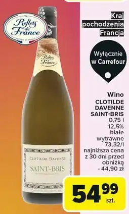Carrefour Wino Clotilde Davenne Saint-Bris oferta