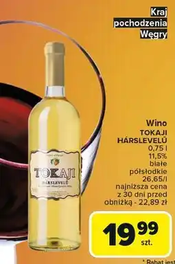 Carrefour Wino białe półsłodkie Tokaji Harslevelu oferta
