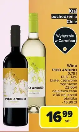 Carrefour Wino Pico Andino Sauvignon oferta