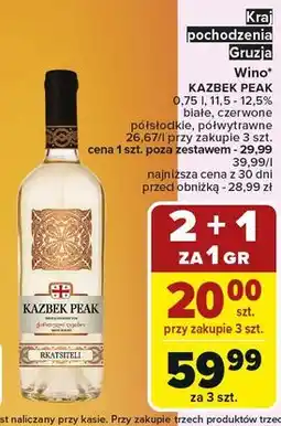 Carrefour Wino Kazbek Peak Rkatsiteli oferta