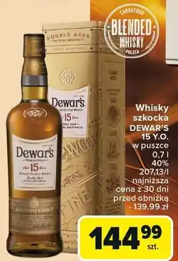 Carrefour Whisky puszka Dewar's 15 Years Old oferta