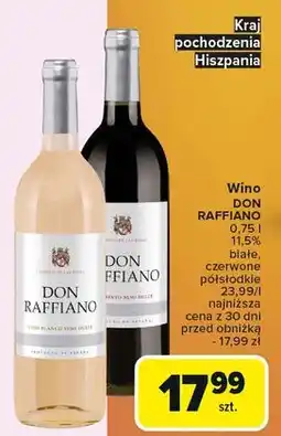Carrefour Wino Don Raffiano Semi Sweet oferta