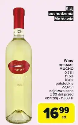 Carrefour Wino Besame Mucho Muscat Blanc oferta