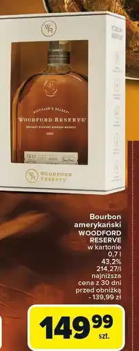 Carrefour Bourbon karton Woodford Reserve oferta