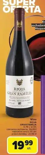 Carrefour Wino czerwone wytrawne Rioja Gran Familia oferta