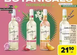 Carrefour Wino aloe vera lychee Carlo Rossi Botanicals oferta