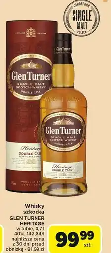 Carrefour Whisky tuba Glen Turner Heritage Double Cask oferta