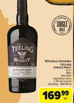 Carrefour Whiskey Teeling Irish Single Malt oferta