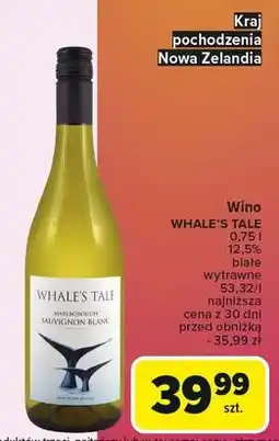 Carrefour Wino Whale's Tale Sauvignon Blanc oferta