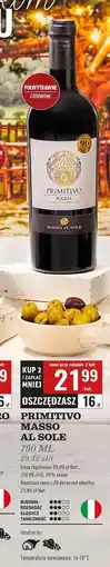 Biedronka Wino Masso Al Sole Primitivo oferta