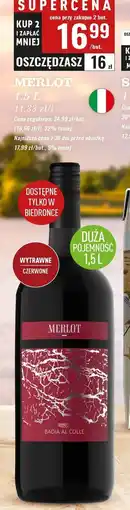 Biedronka Wino Badia Al Colle Merlot oferta