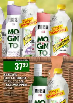 Biedronka Gin strawberry & raspberry 500 ml + schweppes 850 Lubuski oferta