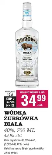 Biedronka Wódka Żubrówka Biała oferta