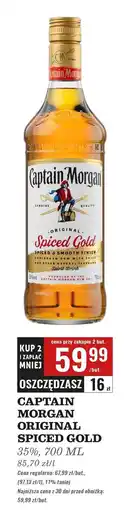 Biedronka Rum Captain Morgan Spiced Gold oferta