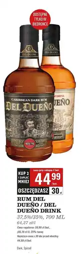 Biedronka Rum dark Del Dueno oferta